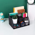 MDHAND Office Desk Organizer and Accessories Desk Drawer Organizer with 6 Compartments, Mesh Pencil Desk Organizer For Home Office - Image 5